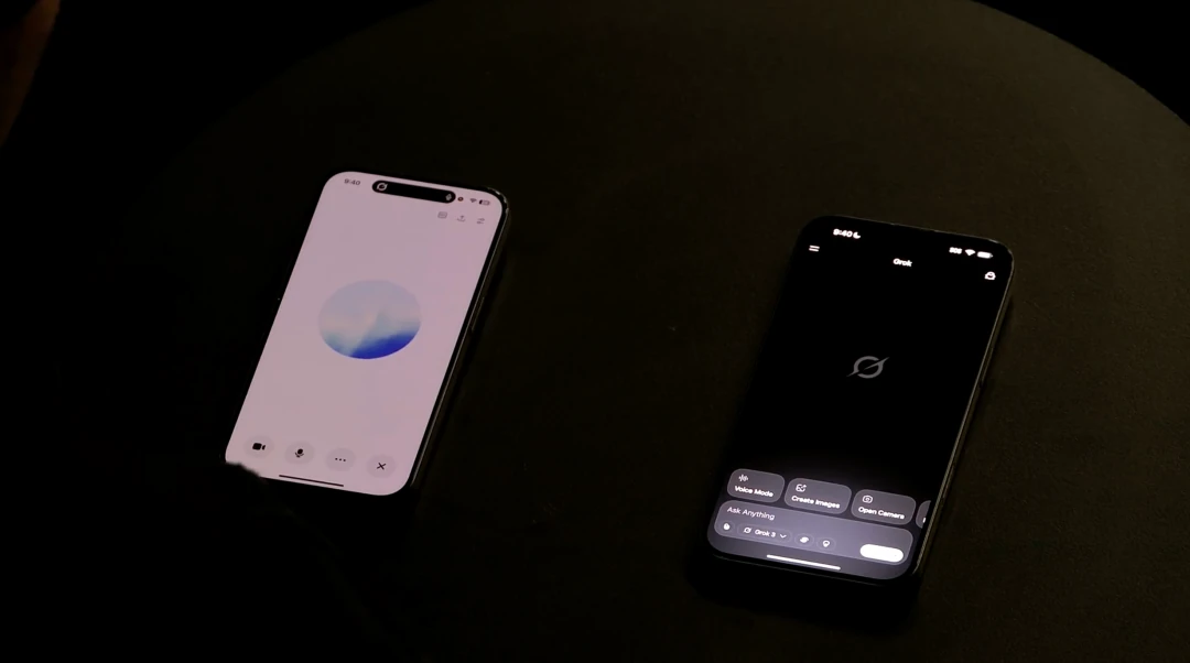 A waveform representing the expressive voice 'Eve' introduced for Grok 4.