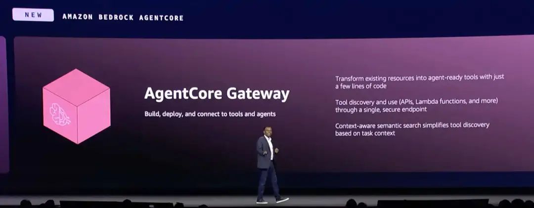 A slide explaining the Tool Gateway, which simplifies the process of making external tools and APIs available to agents.