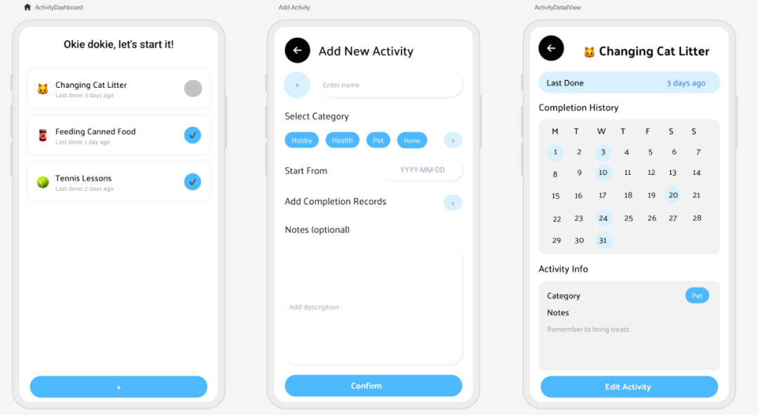 Interface generated by Uizard