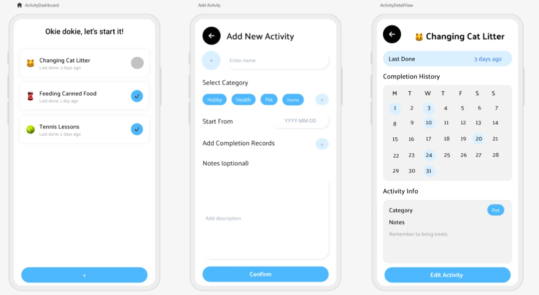 Interface generated by Uizard