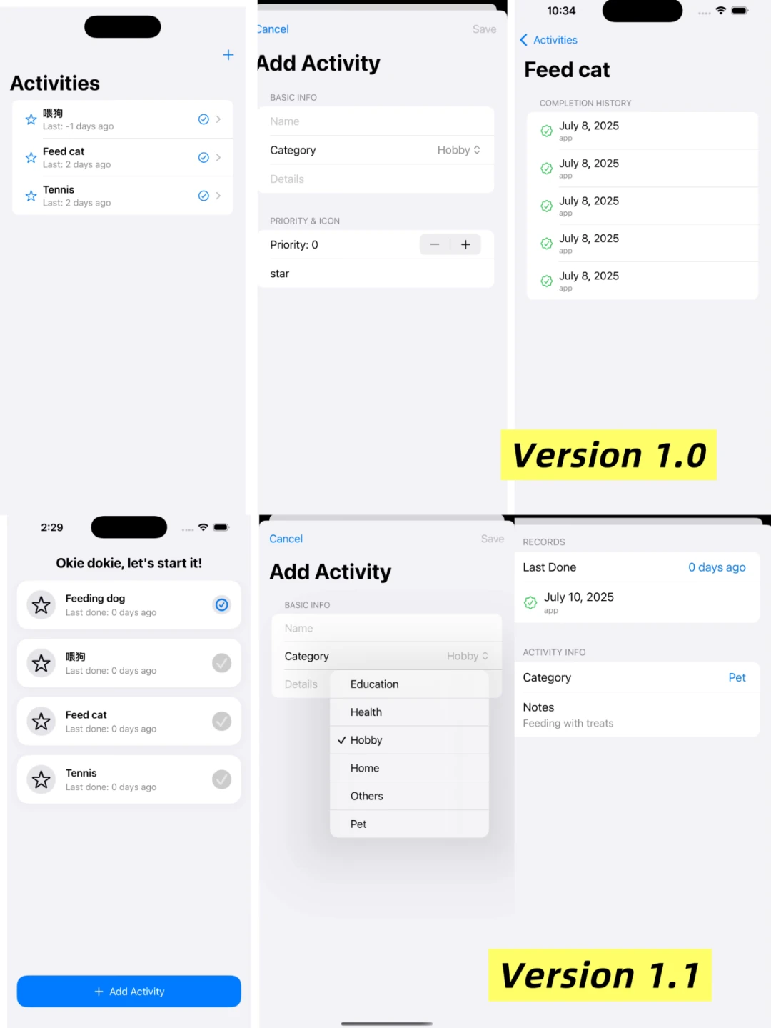The app with basic functionality implemented