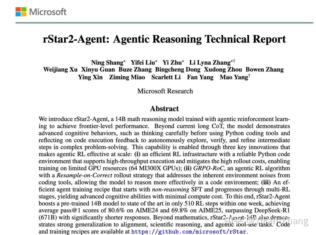 GRPO-RoC training pipeline filtering contaminated trajectories for cleaner AI reasoning