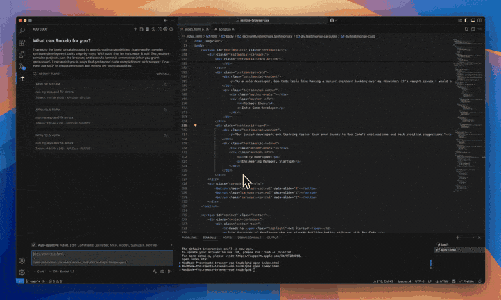 Kilo Code handling dependency management and bug hunting tasks automatically