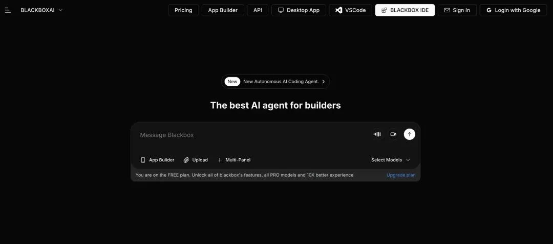 BLACKBOX.AI comprehensive coding suite with IDE and autonomous agents