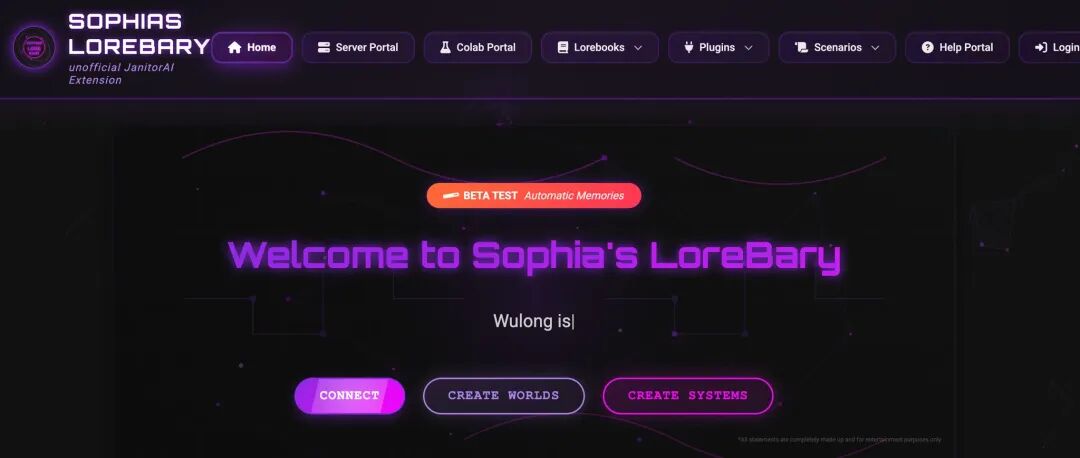 Sophia's Lorebary expansion pack for AI role-playing with lorebook management