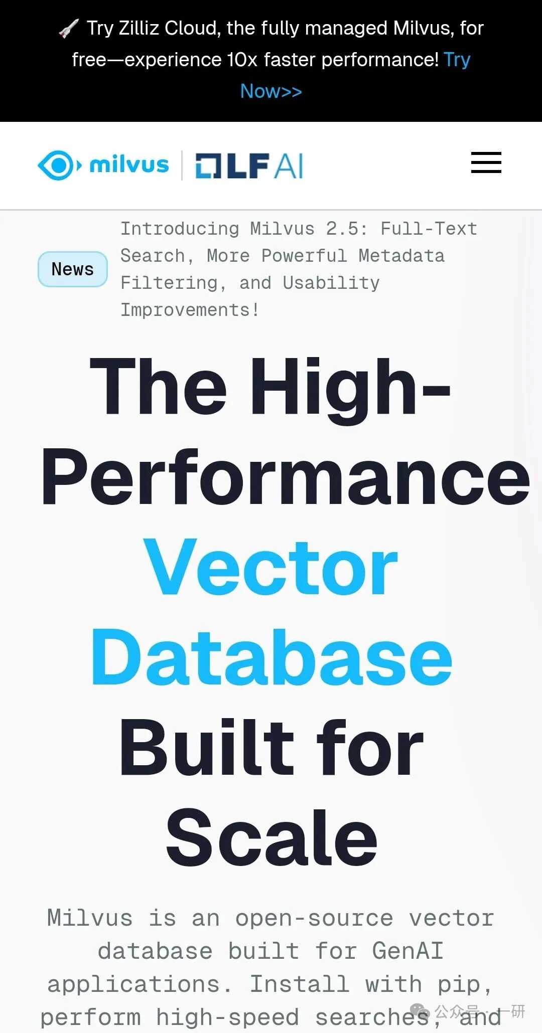 Milvus vector database architecture with IVF_FLAT and HNSW indexing for billion-scale search