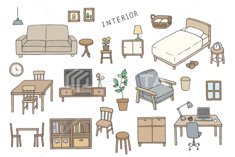 Product composition example showing furniture pieces arranged in a single room by Nano Banana Pro for e-commerce photography
