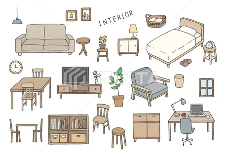 Product composition example showing furniture pieces arranged in a single room by Nano Banana Pro for e-commerce photography