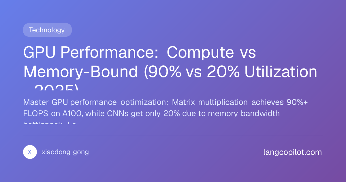 GPU Performance: Compute vs Memory-Bound (90% vs 20% Utilization - 2025 ...